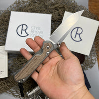 Chris Reeve Large Sebenza 31 - Natural Micarta (3.6" S35VN SW Drop Point) L31-1212