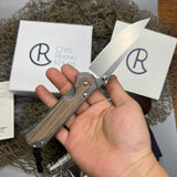 Chris Reeve Large Sebenza 31 - Natural Micarta (3.6" S35VN SW Drop Point) L31-1212