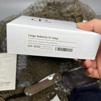 Chris Reeve Large Sebenza 31 - Natural Micarta (3.6" S35VN SW Drop Point) L31-1212