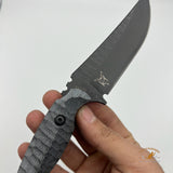WACHTMAN KNIFE & TOOL Titanoraptor Handmade Micarta Handle uneven stone surface