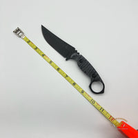 WACHTMAN KNIFE & TOOL Titanoraptor Handmade Micarta Handle uneven stone surface