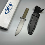 Zero Tolerance 6 Fixed Blade Knife OD Green G-10 (6" Gray CPM 3V) ZT 0006