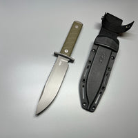 Zero Tolerance 6 Fixed Blade Knife OD Green G-10 (6" Gray CPM 3V) ZT 0006