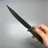 Zero Tolerance 6 Fixed Blade Knife OD Green G-10 (6" Gray CPM 3V) ZT 0006
