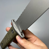 Zero Tolerance 6 Fixed Blade Knife OD Green G-10 (6" Gray CPM 3V) ZT 0006