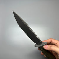Zero Tolerance 6 Fixed Blade Knife OD Green G-10 (6" Gray CPM 3V) ZT 0006