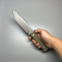 Zero Tolerance 6 Fixed Blade Knife OD Green G-10 (6" Gray CPM 3V) ZT 0006
