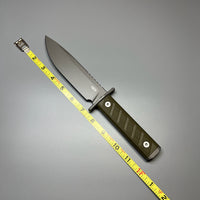 Zero Tolerance 6 Fixed Blade Knife OD Green G-10 (6" Gray CPM 3V) ZT 0006