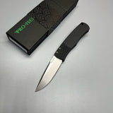 Pro-Tech/Whiskers BR-1.10 Magic Bolster Release AUTO Folding Knife 3.1" 154CM Stonewashed Plain Blade, Gray Aluminum Handles