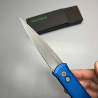 Pro-Tech 920 Godfather AUTO Folding Knife 4" 154CM Blade, Blue Aluminum Handles