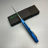 Pro-Tech 920 Godfather AUTO Folding Knife 4" 154CM Blade, Blue Aluminum Handles