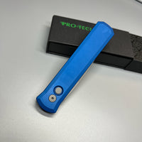 Pro-Tech 920 Godfather AUTO Folding Knife 4" 154CM Blade, Blue Aluminum Handles