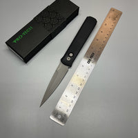 ProTech GodFather Pro-Tech 920 Godfather AUTO Folding Knife 4" 154CM Blade, Black Aluminum Handles