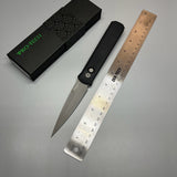 ProTech GodFather Pro-Tech 920 Godfather AUTO Folding Knife 4" 154CM Blade, Black Aluminum Handles