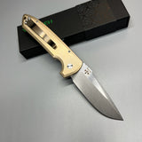 Pro-Tech LG334 Custom Les George Rockeye AUTO Folding Knife 3.375" S35VN Two-Tone Drop Point Blade, Textured Stonewashed Bronze Handles,
