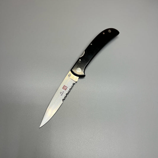 Used AL MAR collectible pocket knife old japan made micarta handle