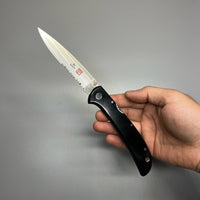 Used AL MAR collectible pocket knife old japan made micarta handle