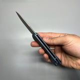 We Knife Company Elementum Flipper Knife 2.96" CPM-20CV ,Blue Titanium Handles - WE18062X-2