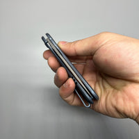 We Knife Company Elementum Flipper Knife 2.96" CPM-20CV ,Blue Titanium Handles - WE18062X-2