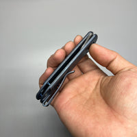 We Knife Company Elementum Flipper Knife 2.96" CPM-20CV ,Blue Titanium Handles - WE18062X-2