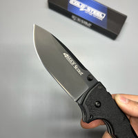 Cold Steel 62RQ-BKBK 4-Max Scout Folding Knife 4" AUS-10A Black Blade, Black Griv-Ex Handles