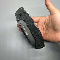 Cold Steel 62RQ-BKBK 4-Max Scout Folding Knife 4" AUS-10A Black Blade, Black Griv-Ex Handles