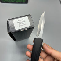 HERETIC MANTICORE E BLACK OTF AUTO KNIFE 3" RECURVE STONEWASH H029-2A