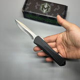 HERETIC MANTICORE E BLACK OTF AUTO KNIFE 3" RECURVE STONEWASH H029-2A