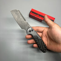 Kershaw 7850 Launch 14 AUTO Folding Knife 3.375" CPM-154 Cleaver Blade,  Aluminum Carbon Fiber Scale