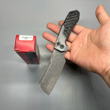 Kershaw 7850 Launch 14 AUTO Folding Knife 3.375" CPM-154 Cleaver Blade,  Aluminum Carbon Fiber Scale