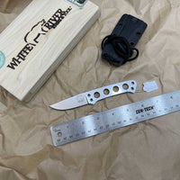 White River Knives Owen Baker Jr ATK Always There Knife 2.25" S35VN Stonewashed Blade, Skeletonized Handle, Kydex Sheath - WR-ATK