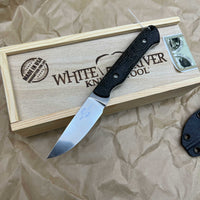 White River Knives Small Game Knife 2.625" S35VN Stonewashed Blade, Micarta Handles, Kydex