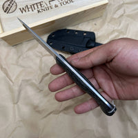 White River Knives Small Game Knife 2.625" S35VN Stonewashed Blade, Micarta Handles, Kydex
