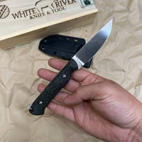 White River Knives Small Game Knife 2.625" S35VN Stonewashed Blade, Micarta Handles, Kydex