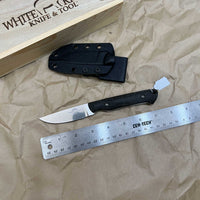 White River Knives Small Game Knife 2.625" S35VN Stonewashed Blade, Micarta Handles, Kydex
