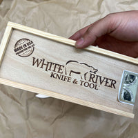 White River Knives Small Game Knife 2.625" S35VN Stonewashed Blade, Micarta Handles, Kydex