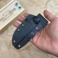 White River Knives Small Game Knife 2.625" S35VN Stonewashed Blade, Micarta Handles, Kydex