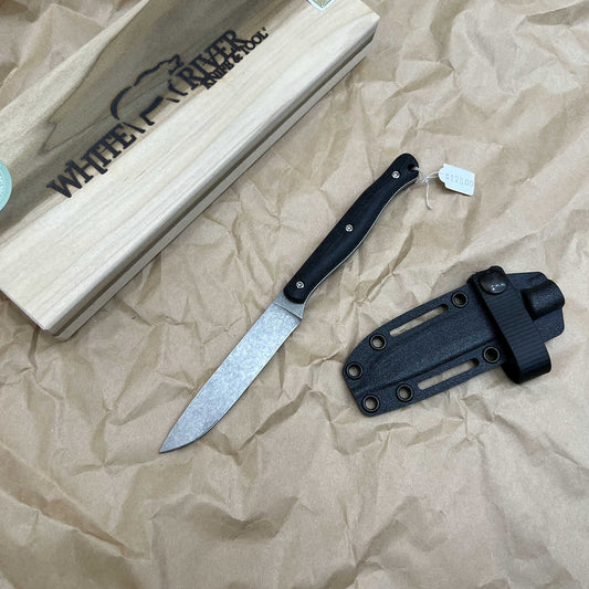 White River Knives Exodus 4 Fixed Blade Knife 3.88" S35VN Stonewashed Micarta Handles