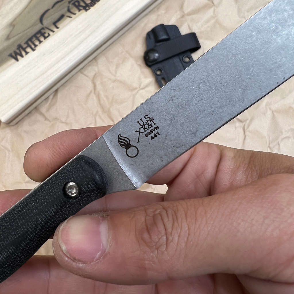 White River Knives Exodus 4 Fixed Blade Knife 3.88" S35VN Stonewashed Micarta Handles