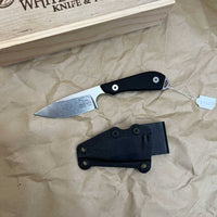 White River Knives M1 Pro Backpacker Fixed Blade Knife 3.25" S35VN Stonewashed  Black G10 Handles, Kydex WRM1-TBL
