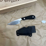 White River Knives M1 Pro Backpacker Fixed Blade Knife 3.25" S35VN Stonewashed  Black G10 Handles, Kydex WRM1-TBL