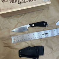 White River Knives M1 Pro Backpacker Fixed Blade Knife 3.25" S35VN Stonewashed  Black G10 Handles, Kydex WRM1-TBL