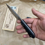 White River Knives M1 Pro Backpacker Fixed Blade Knife 3.25" S35VN Stonewashed  Black G10 Handles, Kydex WRM1-TBL