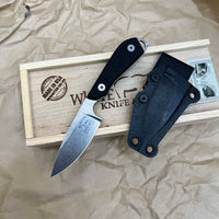 White River Knives M1 Pro Backpacker Fixed Blade Knife 3.25" S35VN Stonewashed  Black G10 Handles, Kydex WRM1-TBL