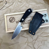 White River Knives M1 Pro Backpacker Fixed Blade Knife 3.25" S35VN Stonewashed  Black G10 Handles, Kydex WRM1-TBL