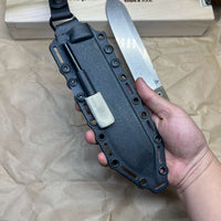 White River Knives Firecraft FC7 Fixed 7" S35VN Stonewashed Blade, Green Micarta Handles,