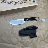 White River Knives FC3.5 Pro Fixed Blade Knife 3.5" S35VN Stonewashed, Textured Black G10 Handles,