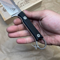 White River Knives FC3.5 Pro Fixed Blade Knife 3.5" S35VN Stonewashed, Textured Black G10 Handles,