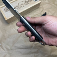 White River Knives FC3.5 Pro Fixed Blade Knife 3.5" S35VN Stonewashed, Textured Black G10 Handles,