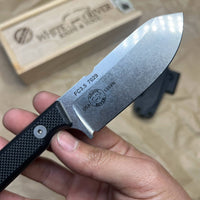 White River Knives FC3.5 Pro Fixed Blade Knife 3.5" S35VN Stonewashed, Textured Black G10 Handles,